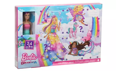 Buy Perfect Gift For Girls Barbie Dreamtopia Advent Calendar 25 Pieces Blonde Barbie • 43.49£