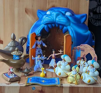 Buy Vintage Disney Aladdin Mattel 1992 Cave Of Wonders Playset + Figures Toys Lamp • 57£