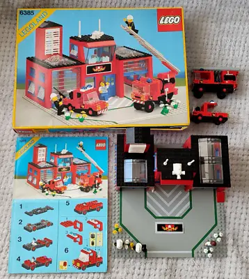 Buy RARE Vintage Lego Fire House-I 6385 Set Complete With BOX & Instructions • 79.99£