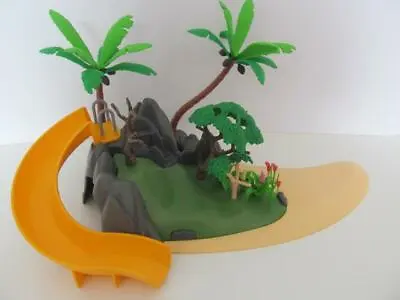 Buy Playmobil Dollshouse/holiday/Swimming Pool: Palm Tree Beach Scene With Slide NEW • 17.99£