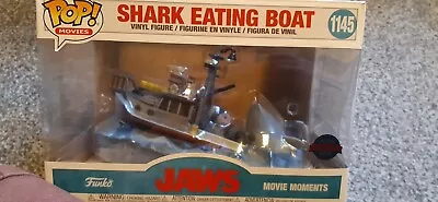 Buy Funko POP Movie Moments JAWS Shark Eating Boat VINYL #1145 Special Exclusive • 65£