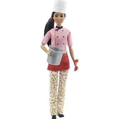 Buy Barbie Pasta Chef Doll With Chef Uniform Pot And Cooking Accessories • 10.99£