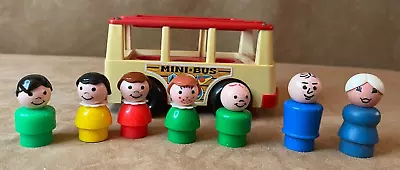 Buy Fisher Price 1969 Mini Bus #141 Little People Lot 7 Family Camper Van Vintage • 59.26£