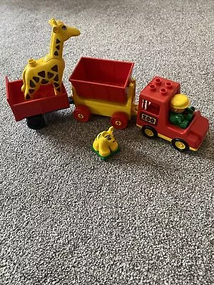 Buy Vintage Lego Duplo Zoo Keeper Truck Tiger Giraffe With Movable Head • 14.99£