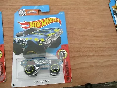 Buy HOT WHEELS 2016 161/250 OLDS 442 W30 NEW ON LONG CARD Daredevelis Monster Truck • 2.90£