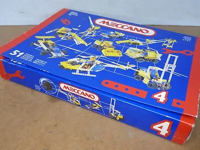 Buy Vintage 90s Meccano Set 4 With Motor . Clean Parts In Good Order .Incomplete Set • 16.99£