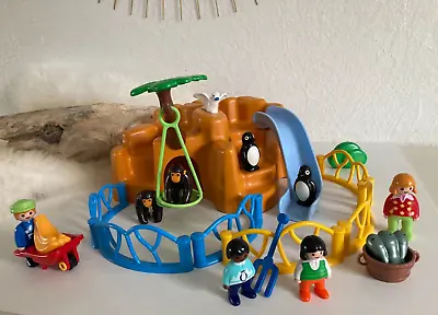Buy Playmobil 123 Toy Animal Park Zoo Animals Monkeys, Penguins Ref: 9377 • 30.89£