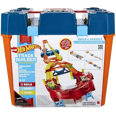 Buy Hot Wheels Track Builder Unlimited Power Boost Box Playset GNJ01 New Xmas Toy 6+ • 94.99£