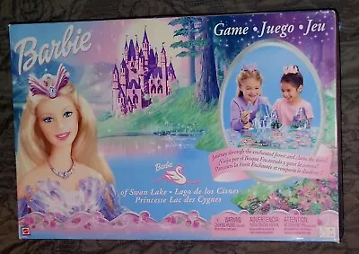 Buy RARE 2003 Barbie Of Swan Lake Board Princess Fantasy Game Tiaras Mattel NIB  • 40.59£