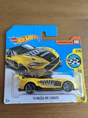 Buy Hot Wheels '15 Mazda MX-5 Miata Yellow - 9/10 Short Card • 7.99£
