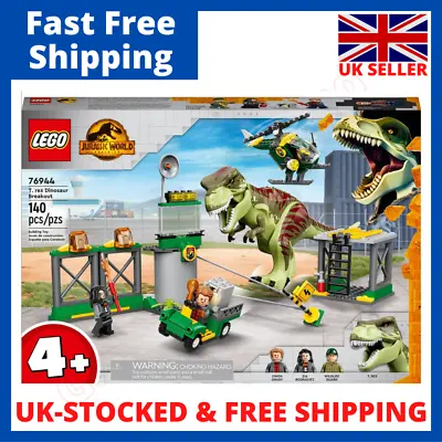 Buy Lego 76944 Jurassic World T-Rex Breakout Dinosaur Set Building & Helicopter • 39.99£