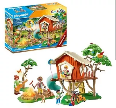 Buy Playmobil Family Fun 71001 Adventure Treehouse + Slide & LED Light Up Campfire • 29.95£