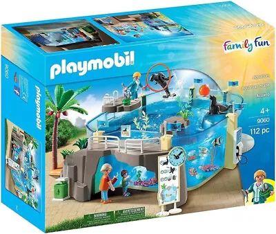 Buy PLAYMOBIL Family Fun Aquarium With Fillable Water Enclosure 9060 Playset • 45£
