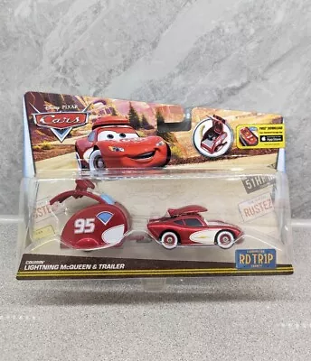 Buy Disney Pixar Cars Rd Tr1p Road Trip Lightning Mcqueen & Trailer Mattel 1:55 RARE • 99.99£