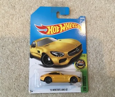 Buy Hot Wheels EXOTICS.  '15 MERCEDES-AMG GT. Yellow First Edition. MINT In Pack • 4.95£