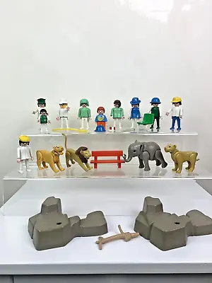 Buy Playmobil Zoo Animals Bundle & 10 Figures 2 Rocks Plus Accessories • 9.99£
