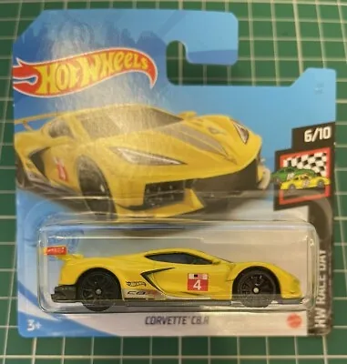 Buy Hot Wheels Corvette C8 R Yellow HW Race Day Number 105 New And Unopened • 19.99£