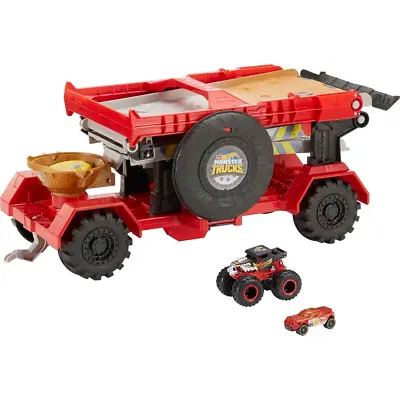 Buy Hot Wheels Monster Trucks Transporter And Racetrack Includes Bone Shaker Truck • 34.99£