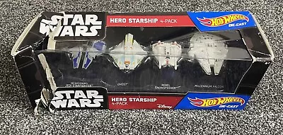 Buy Hot Wheels Star Wars Hero 4 Starship Pack No DGN55 (old Shop Stock) • 11.95£