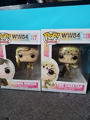 Buy Funko Pop! WW84 Wonder Woman 327 Barbara Minerva 328 The Cheetah Figures • 7.99£