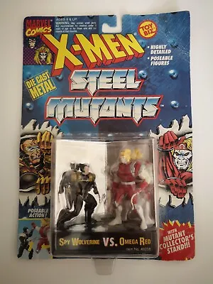 Buy Toy Biz Marvel X-MEN STEEL MUTANTS Die-cast Figures SPY WOLVERINE VS OMEGA RED • 9.99£