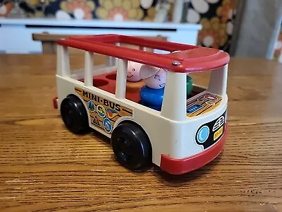 Buy Fisher Price Play Family Minibus With Figures Vintage Toy 1970s • 15£