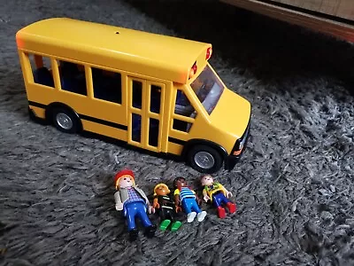 Buy Playmobil Yellow SCHOOL BUS WITH FLASHING LIGHTS • 15£