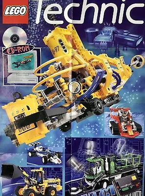 Buy Vintage Retro - 1997 -  Original - Lego Technic Poster Advert Sheet - CD Rom Set • 5£