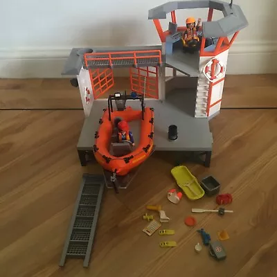 Buy PLAYMOBIL LIFEBOAT STATION 5539 Incomplete 2 Figures Boat Vgc • 24.99£