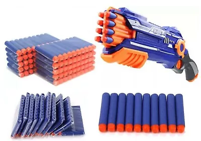 Buy 100 Pcs Gun Refill Bullets Toy Darts Round Head Blasters For Nerf Uk New • 3.85£