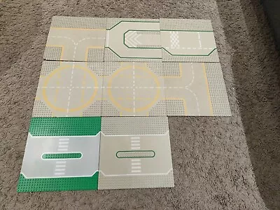 Buy Vintage Lego Base Road Boards X 8 Grey Green  • 7.56£