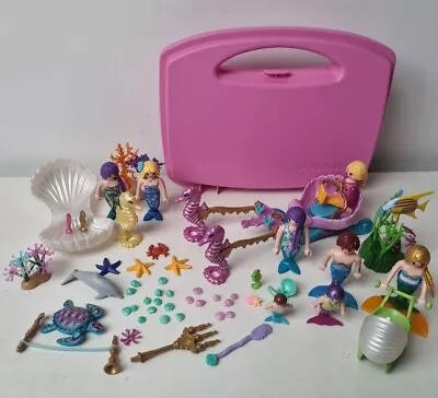 Buy Playmobil Bundle 70100 70033 9324 Magical Mermaid's Case & Underwater Seahorse • 15.95£
