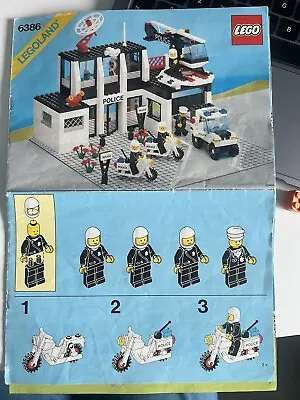 Buy Vintage Lego Police Station Command Base 6386 Original Instructions No Box • 40£