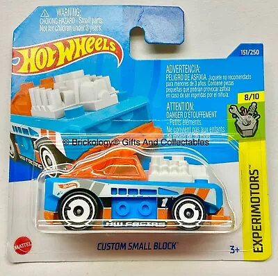 Buy Hot Wheels Fits Lego Car Custom Small Block Blue Build On Removable Parts Mattel • 12£