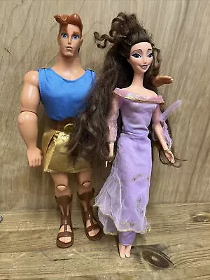 Buy Mattel Disney Golden Glow Hercules And Megara 12  Action Figure Dolls 1990s • 29.99£