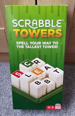 Buy Scrabble Towers Word Game Family Fun  Mattel VGC Complete • 6.99£
