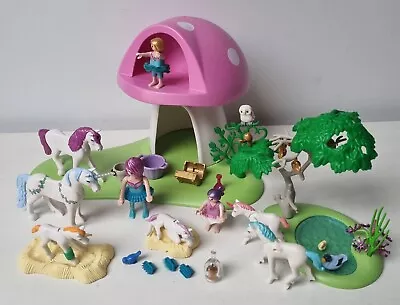 Buy Playmobil 6055 Toadstool Fairy Playset Mushroom House Unicorns Incomplete • 9.95£