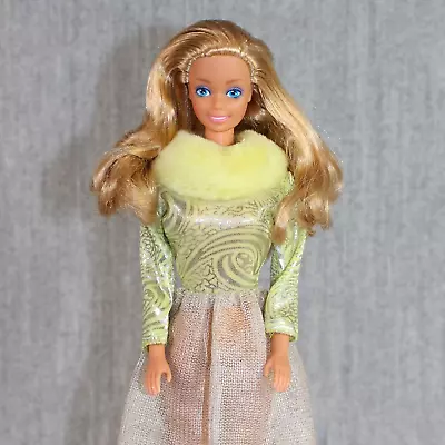 Buy BARBIE MATTEL Doll Vintage Fashion 1980s Blonde Yellow Party Dress • 33.87£