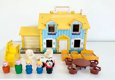 Buy Vintage Fisher Price Little People Play Family House & Accessories 1969 • 24.99£