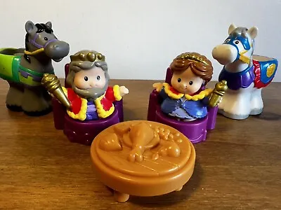 Buy Fisher Price Little People Royal King & Queen Toy Figures With Horses / Thrones • 11.99£