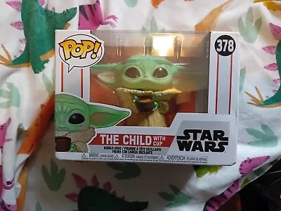 Buy Star Wars Funko POP 378 The Child Baby Yoda Grogu With Cup Mandalorian • 9£