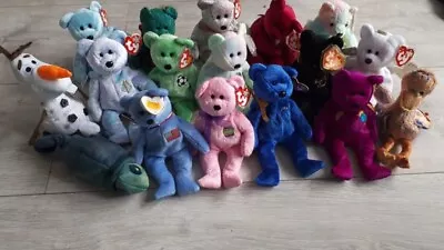 Buy TY Beanie Baby Bundle Of 17 Beanie Babies Assorted Colours And Styles • 32£