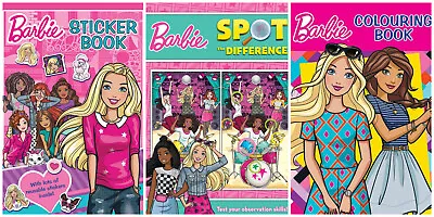 Buy Barbie Activity Colouring And Sticker Books For Kids Children Mattel Learning • 2.97£