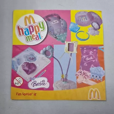 Buy 2005 McDonalds Mattel Barbie Stationary Items Toys - Paper Insert Poster Kawaii • 3.99£