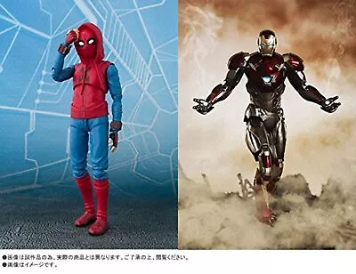 Buy S.H.Figuarts Spider-Man Homecoming Homemade Suit Ver.& Iron Man Mark 47 Set F/s • 160.70£