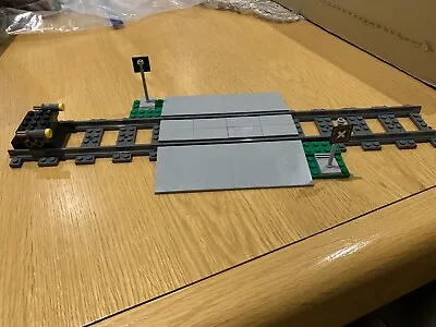 Buy Lego Train Railway Level Crossing Track & Buffers Split From 60198 Cargo Train • 15£
