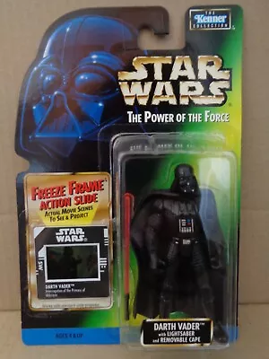Buy Kenner Star Wars Power Of The Force Darth Vader With LightSaber Freeze Frame • 17.99£