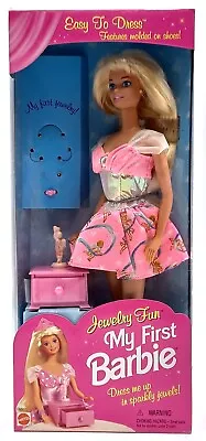 Buy 1996 Jewelry Fun My First Barbie Doll / Mattel 16005, NrfB, Original Packaging Damaged • 34.35£