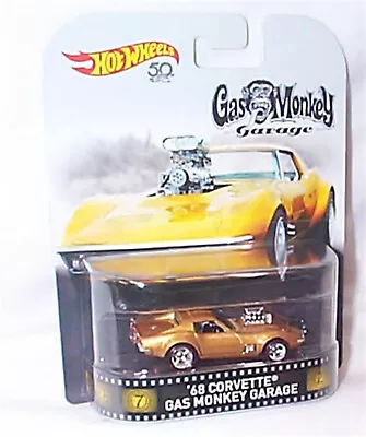 Buy 68 Corvette Gas Monkey Garage Real Riders Hot Wheels FLD15 New Cared Blister • 21.95£