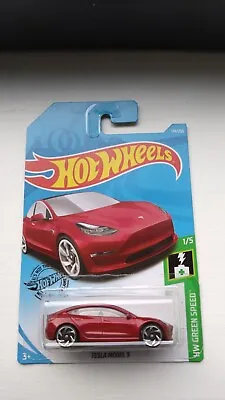 Buy 1/64 Hot Wheels Tesla Model 3 Red • 4.49£